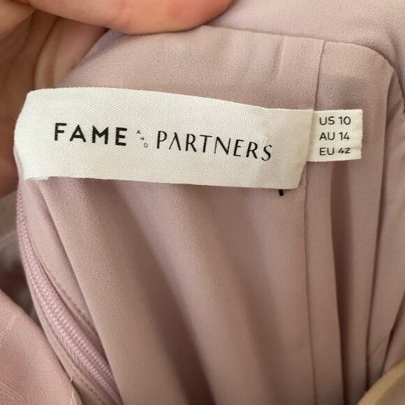 Fame And Partners x BHLDN Magnolia Formal Dress Floral Light Pink Size 10 - Picture 5 of 6